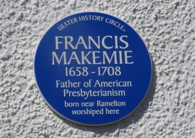  Plaque to Francis Makemie Ramelton Co Donegal