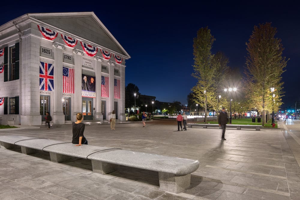  Quincy Hancock Adams Common at night