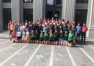 Kerry Ladies Gaelic football Team at quincy city hall Group Photo City hall 1