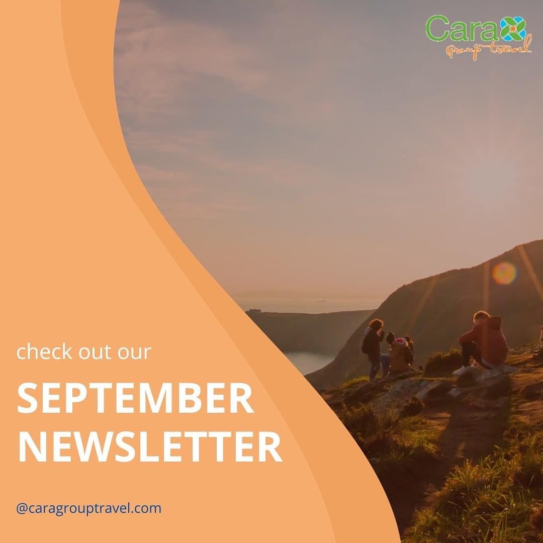 Our September newsletter is here! Please visit our website and check it out.https://caragrouptravel.com/ireland-group-travel/cara-group-travel-updates/2023/09/13/september-monthly-newsletter/