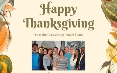 Happy Thanksgiving from the Cara Group Travel Team! We wish you and your loved ones a happy and healthy holiday 🦃 #CaraGroupTravel #thanksgiving