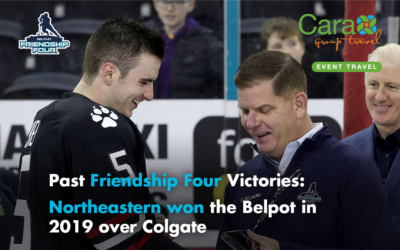 Ring The Bell! Past Friendship Four Victories: Northeastern won the Belpot in 2019 over Colgate