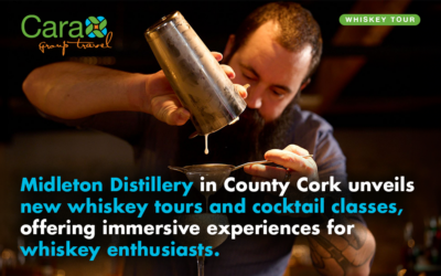 Midleton Distillery in County Cork unveils new whiskey tours and cocktail classes, offering immersive experiences for whiskey enthusiasts.