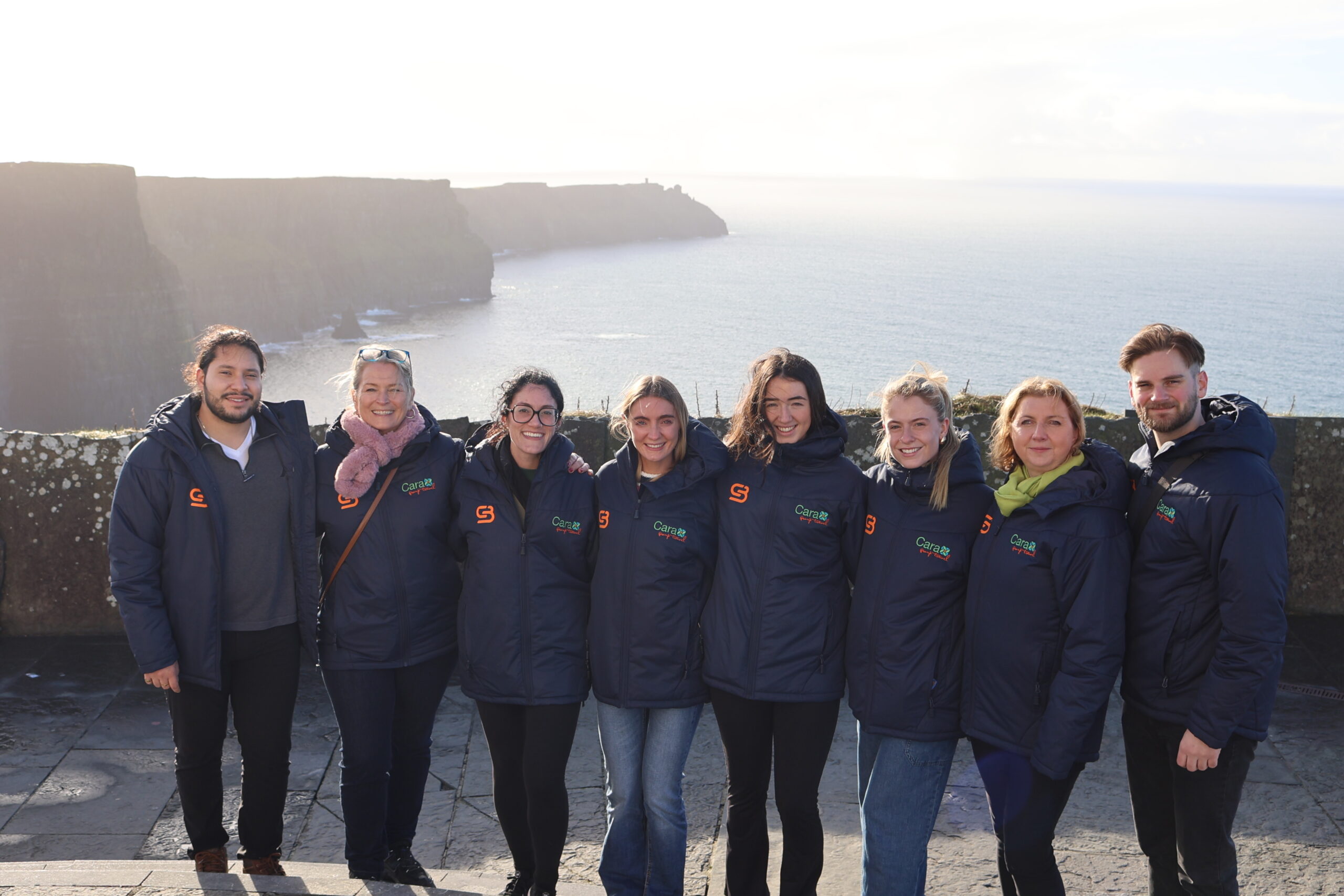 Cara Group Travel Team at Cliffs of Moher | Cara Group Travel Cara Group Travel Team at Cliffs of Moher